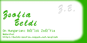 zsofia beldi business card